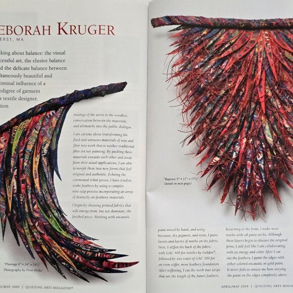 Quilting Arts Magazine April May 2009 Art Quilt Landscapes Collage Piece And Sti - Picture 12 of 14